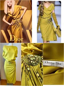 貴重　ジョンガリアーノ×ディオール 2007コレクションドレス ビジューワンピース　Christian DiorJohn Galliano ビンテージディオール