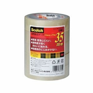 【新品】3M Scotch スコッチ 透明粘着テープ500 24mmX35m 5巻入 3M-500-3-2435-5P