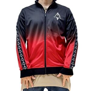 中古 Kappa カッパ Marcelo Burlon マルセロバーロン コラボ BANDA バンダ袖テープライン トラックジャケット ジャージ グラデーション Ｍ