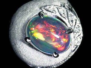 MR12291SS【1円～】新品【RK宝石】≪opal≫ 魅惑の遊色!! 極上ウォーターオパール 大粒2.18ct!! 極上ダイヤモンド Pt900 高級リング ダイヤ