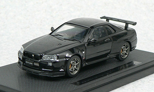 【未使用】Ж エブロ 1/43 ニッサン スカイライン GT-R R34 VスペックII 黒 Ж EBBRO Nissan Skyline GT-R R34 V Spec II Black Ж R32 R33