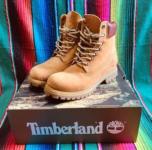 新品未使用箱付／定価28,600円 Timberland／ ティンバーランド 定番中の定番 ウォータープルーフ ウィート イエローブーツ 箱に少し傷あり