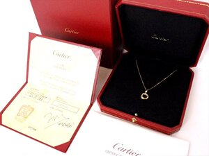 極美品☆Cartier【カルティエ】750 k18 WG ベビートリニティネックレス ダイヤ☆約2.9g☆スリーゴールド☆ロゴ☆ケース付☆保証書