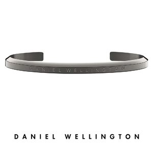 新品 Daniel Wellington ダニエル ウェリントン DW00400384 Classic CUFF バングル ラージサイズ 大 メンズ グレー