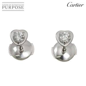 カルティエ Cartier ダムール ダイヤ ハート ピアス K18 WG 750 ディアマン レジェ Damour Earrings Pierced 90245977