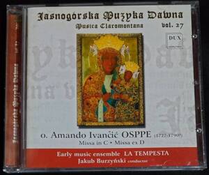 CD/ヤクブ・ブジンスキ/Jakub Burzynski/amando osppe/Music from Jasna Gora/Musica Claramonta Vol.27/Tempesta/L