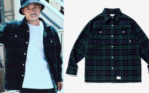 即決 GREEN M 送料無料 国内正規品 19AW WTAPS UNION LS / SHIRT. COTTON. TWILL. TEXTILE