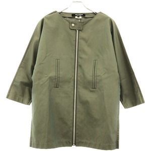 JUNYA WATANABE COMME des GARCONS ジュンヤワタナベ コムデギャルソン 15SS ジップアップ ノーカラーコート JO-O056 カーキ XS