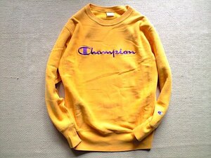 復刻 青タグ XLサイズ Champion REVERSE WEAVE クルーネック スウェット 刺繍プリント イエロー パープル レイカーズ カラー