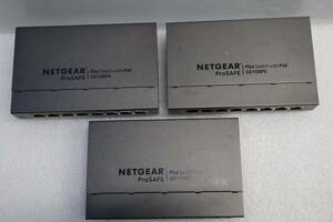 E8524 L 3個セット NETGEAR PROSAFE GS108PEv3（GS108PEv3）ギガビット8ポート アンマネージ プラス スイッチ 本体のみ