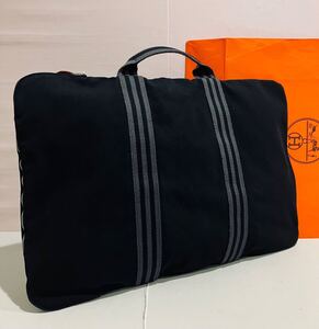 HERMES ● 新品 未使用品 エルメス バッグ フールトゥ 黒 ブラック バック HERMES ビジネスバッグ ブリーフケース ハンドバッグ