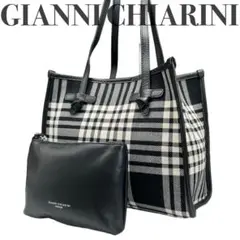 美品✨ GIANNI CHIARINI トートバッグ　ポーチ付　マルチェッラ