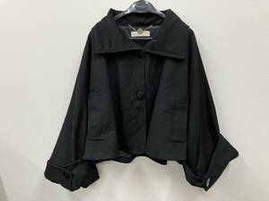 STELLA McCARTNEY ショート丈 コート 415-250760 ポンチョ 上着 冬服 36 ステラマッカートニー 黒 ブラック　管4385