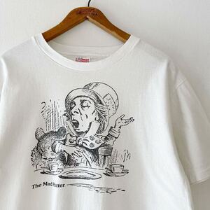 90s ふしぎの国のアリス マッドハッター Tシャツ L ビンテージ 90年代 不思議の国のアリス alice in wonderland The Mad Hatter オリジナル