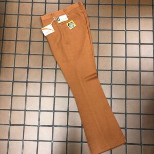 新品★タグ付き★激レア/超希少/70‘s vintage Dickies スラックス　 ディキーズ　made inUSA ビンテージパンツ　サイズw32 キャラメル色