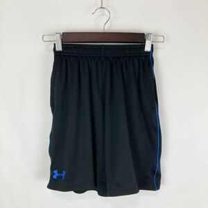 UNDER ARMOUR アンダーアーマー キッズ 子供 ジュニア ハーフパンツ ズボン ブラック 黒色 YMD 140相当 機能素材 スポーツ トレーニング