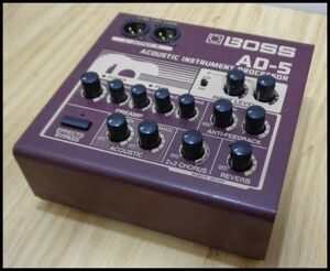 yh0210 送料無料 BOSS AD-5 Acoustic Instrument Processor アコギ エレアコ プリアンプ 動作未確認