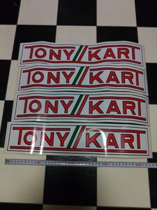 当時物 TONY KART ステッカーセット 特大4枚 大1枚 中6枚 小7枚 ヘルメット用1枚 合計19枚 検) トニーカート シール レーシングステッカー