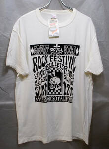 東洋　昔のCheswick　プリント（ROCK　FESTIVAL） s/sTee ホワイト　L　カナダ製　未着用長期保管品