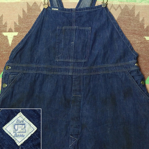 針刺しバックル 【BLUE BUCKLE】 1920s Denim Overalls / 1920年代 デニム オーバーオール 1ポケット ビンテージ ヴィンテージ 1910s30s40s