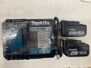 【中古品】makita(マキタ) パワーソースキット(14.4v3.0Ahバッテリx2/DC18RF充電器)マックパック＝ケース無し　ITU46EL70ETW