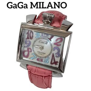 【即決 稼働 良品】1106-4 綺麗 GaGa MILANO ガガミラノ ナポレオーネ レディース 腕時計 稼働 新品電池 ピンク