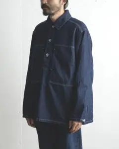 美品 24AW blurhms ROOTSTOCK デニム プルオーバー シャツ