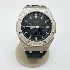 《現状品》 CASIO カシオ G-SHOCK 腕時計 GA-2100 シルバー カスタム フロステッド 店頭/併売《服飾・60サイズ・福山店》T003