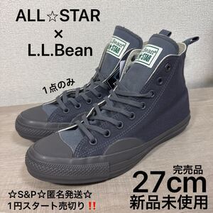 1円スタート売切り 新品未使用 27cm CONVERSE ALL STAR 100 L.L.Bean HI / コンバース オールスター 100 L.L.ビーン HI スニーカー 限定