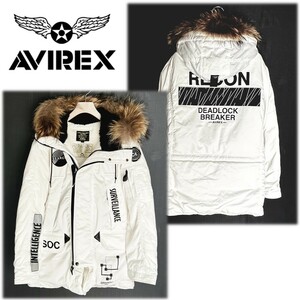 《AVIREX アヴィレックス》新品 定価53,900円 豪華ワッペン AFSOC N-3B フライトジャケット ダウンジャケット S S0681