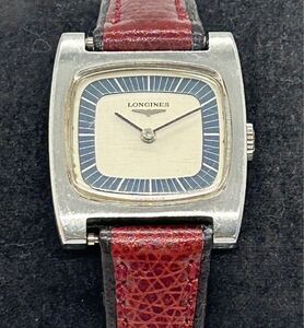 【稼動品】LONGINES ロンジン フラッグシップ 手巻き ブルー・シルバー文字盤 アンティーク /HR344