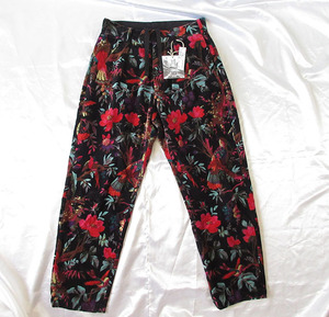 エンジニアードガーメンツ★2023fw★ Carlyle Pant - Cotton Bird Print Velveteen/Black【XS】