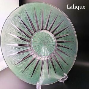 希少なグリーン パチネ彩★ルネ ラリック 麦 EPIS 大皿 31㎝ 本人作 1920年頃 フランス rene lalique 緑 アールデコ プレート 