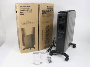 ４４●コロナ オイルレスヒーター 10畳 グレイスブラック 冷暖房 器具 空調 CORONA NOIL HEAT ノイルヒート DHS-1519-KH