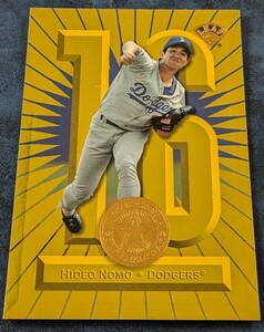 【1997 DONRUSS】LEAF 22KARAT GOLD LEAF STARS ロサンゼルス・ドジャース 野茂英雄 シリアルNo.0198/2500【2,500枚限定】