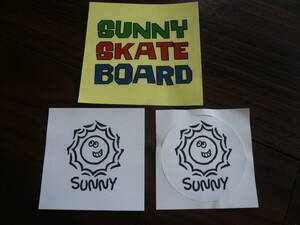 ♪ 新品未使用～【 Sunny Skateboard】 人気サニースケートボード～ステッカー ３枚セット♪