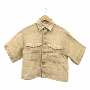 AURALEE / オーラリー | 2020SS | LINEN DOUBLE FACE HARF SLEEVED SHIRTS リネン ダブルフェイス ハーフスリーブシャツ | 1 |