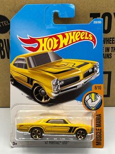 即決有★HW hotwheels ホットウィール ‘67 PONTIAC GTO 1967 ポンティアック GTO イエロー 黄★ミニカー