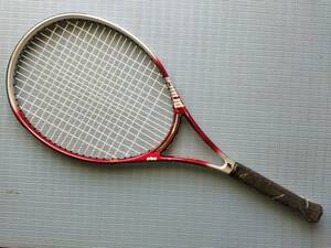 硬式 テニスラケット プリンス Prince プレシジョン precision 640 lite ライト 108SQ グリップ 2 中古 赤色系