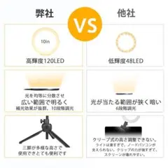 10インチ三脚スタンドLEDリングライト