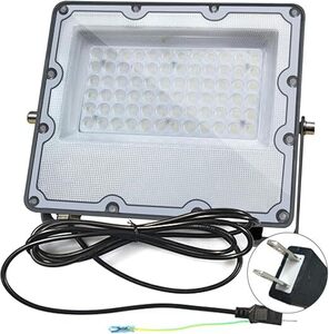 LED投光器 50W 作業灯 屋外 IP67防水 昼光色 6500K 極薄 72チップ 85～265V 省エネ 軽量 1個