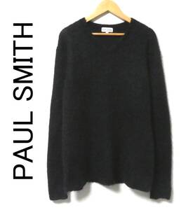 正規品 PAUL SMITH ポールスミス キッドモヘヤ Vネック ウールニット セーター L 黒 ブラック 