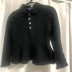 Polo Ralph Lauren 黒 ペプラムポロシャツ 4/4T