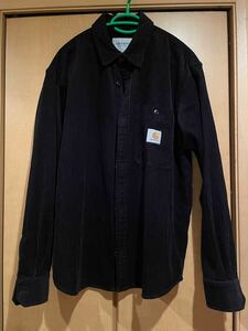 Carhartt 長袖corduroyシャツ カーハート ワンポイントロゴ 