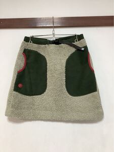 E-1489 Marmot マーモット フリーススカート M カーキ系/オリーブグリーン ロゴ刺繍 MJP-F2541W タイトスカート