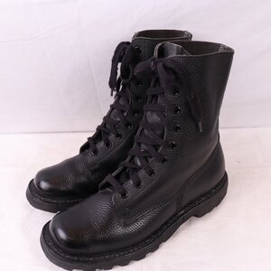 RUGAK 42 /26.5cm 位/ ベルギー 編み上げ 黒 メンズ ヴィンテージ ミリタリー 古着 中古eb1187