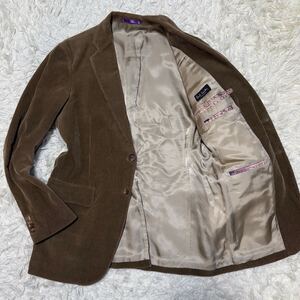 極美品 Paul Smith ポールスミス テーラードジャケット コーデュロイ 花柄 ブレザー アンコン ブラウン 茶色 メンズ 紳士服 秋冬 