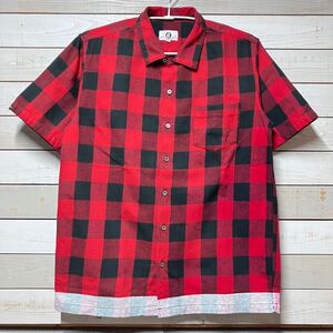 SIZE XL GOODENOUGH BLOCK CHECK FLANNEL LINE SHIRT グッドイナフブロックチェック フランネル ライン シャツ GDEH GE