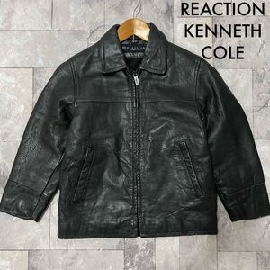 REACTION KENNETH COLE ケネスコール レザージャケット USA企画 アメリカ古着 ライダース レディース XS相当 キッズ 玉SS1305