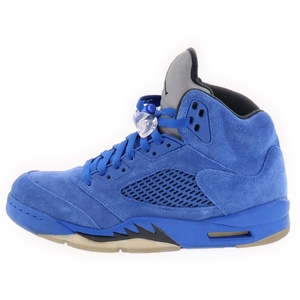 NIKE ナイキ Air Jordan 5 Retro Blue Suede 136027-401 エアジョーダン5 ブルースエード ハイカットスニーカー US9.5/27.5cm ブルー